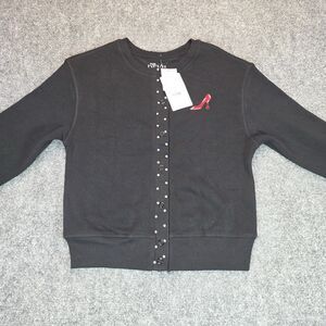 🌹 The Devil Wears Prada Target Character Graphic Crop Cardigan Sweater Black XS